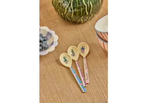Rice by Rice Rice Melamine Teaspoon in 3 Asst.  Nathalie Lete Prints Rice by Rice Rice Melamine Teaspoon in 3 Asst.  Nathalie Lete Prints