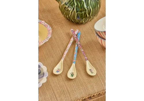 Rice by Rice Rice Melamine Latte spoon Nathalie Lete Prints - Purple, Raccoon