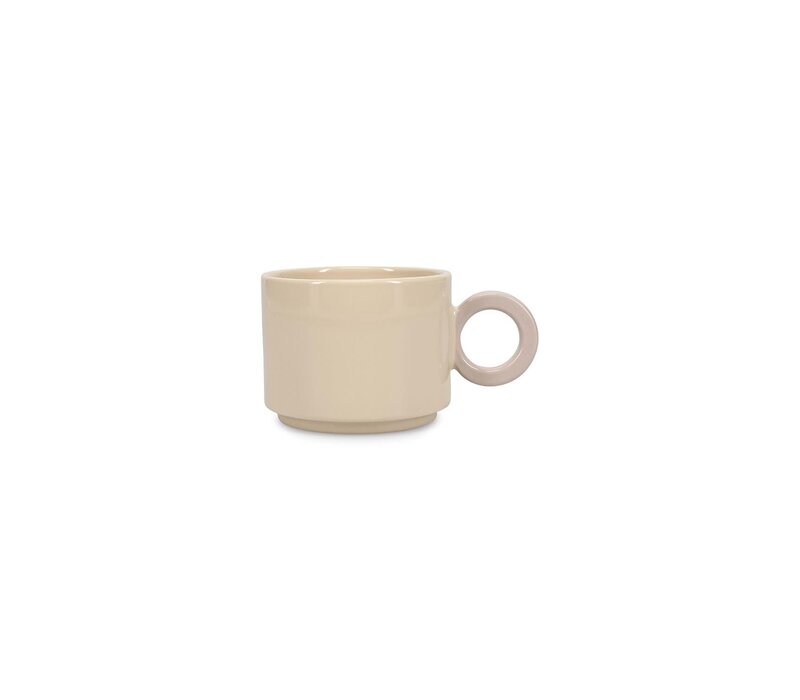 ONA - Beker 28cl beige/grijs Lou