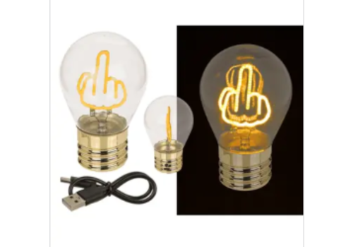 Gloeilamp middelvinger