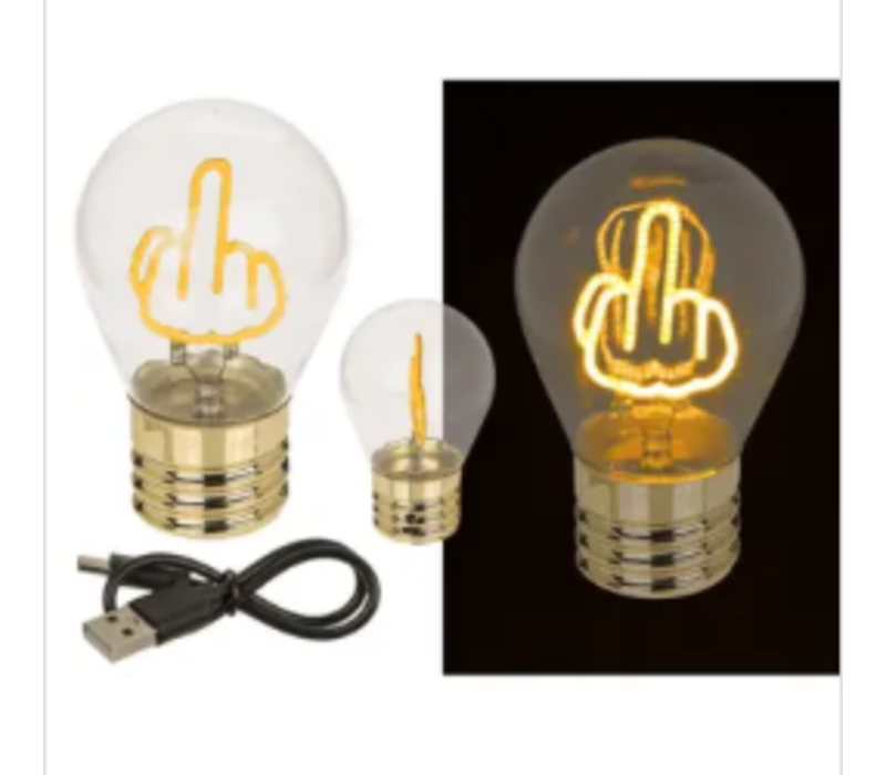 Gloeilamp middelvinger