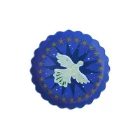 All the Luck in the World - Bord Blauw met Maan en Vogel