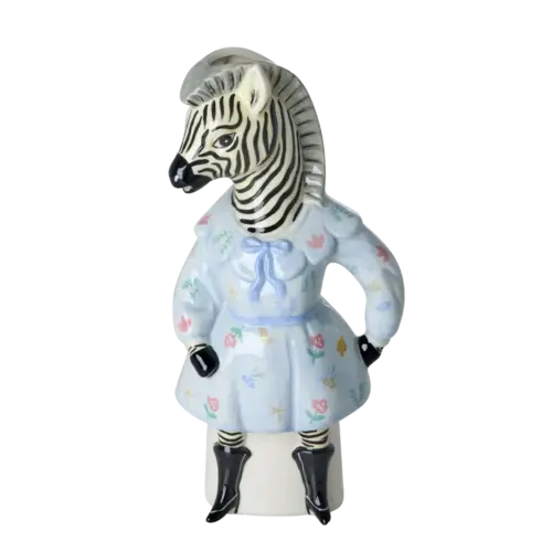 Rice - Zebra Keramiek Vaas - Zacht blauw - Nathalie Lété 