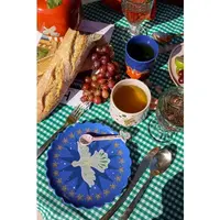 All the Luck in the World - Bord Blauw met Maan en Vogel