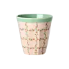 Rice by Rice Rice Medium Melamine Cup - Zacht roze - Checkered Stencil Print
