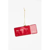 Yup in de Boom - Kerstbal - Boardingpass Amsterdam - Tokio