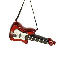 Glass hanger Guitar, red