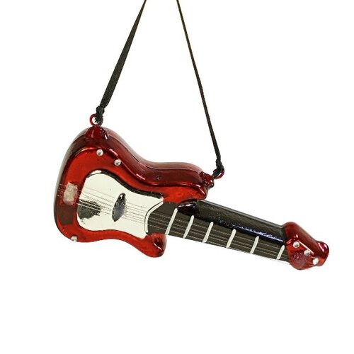 Glass hanger Guitar, red 