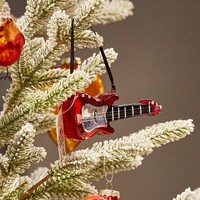 Glass hanger Guitar, red