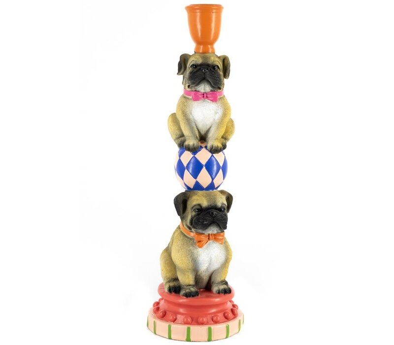 Kolony Kaarsenstandaard circus pugs wb
