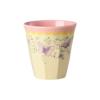Rice by Rice Rice Medium Melamine Cup - Crème - Spread Your Wings Print
