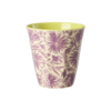 Rice by Rice Rice Medium Melamine Cup - Paars - Flower Press Print