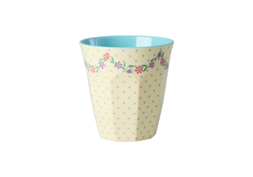 Rice by Rice Rice Medium Melamine Cup - Crème - Dots and Flowers