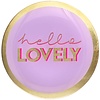 Love Plates, glass plate M, motive: Hello lovely, round, purple