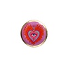 Love Plates, glass plate M, motive: Holy heart, round, pink