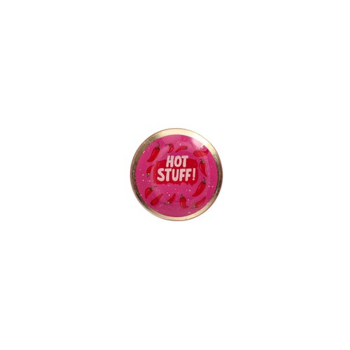 Love Plates, glass plate S, motive: Hot Stuff, round, pink 