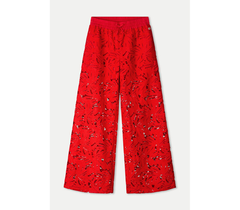 !!!SALE!!! Pom Amsterdam PANTS - Lace Bloom Red