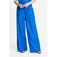 Pom Amsterdam PANTS - Ocean Blue Jacquard