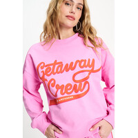 Pom Amsterdam SWEATER - Getaway Crew Pink