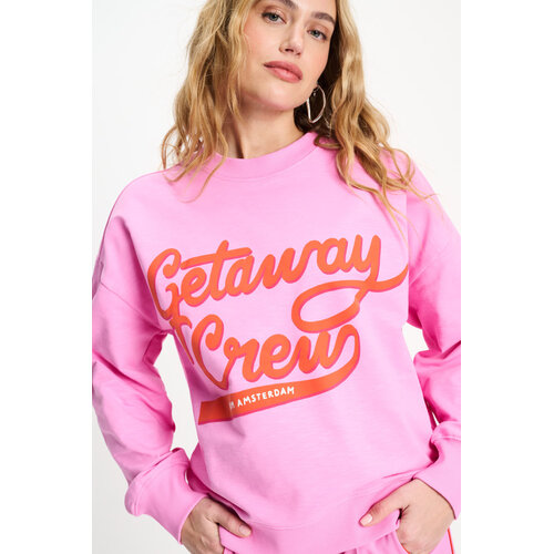 !!!SALE!!! Pom Amsterdam SWEATER - Getaway Crew Pink 