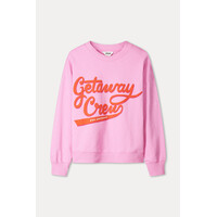 Pom Amsterdam SWEATER - Getaway Crew Pink
