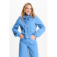 !!!SALE!!! Pom Amsterdam BLOUSE - Denim Stripes Blue