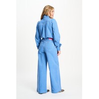 !!!SALE!!! Pom Amsterdam BLOUSE - Denim Stripes Blue