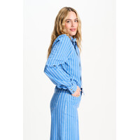!!!SALE!!! Pom Amsterdam BLOUSE - Denim Stripes Blue