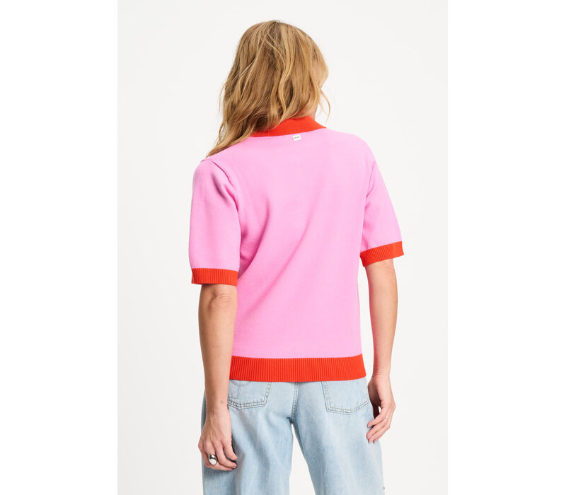 !!!SALE!!! Pom Amsterdam TOP - Polo Sequins Cheering Pink