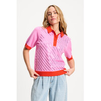 !!!SALE!!! Pom Amsterdam TOP - Polo Sequins Cheering Pink