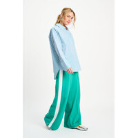 Pom Amsterdam TRACKPANTS - Stripe Wander Green