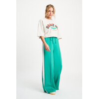 Pom Amsterdam TRACKPANTS - Stripe Wander Green