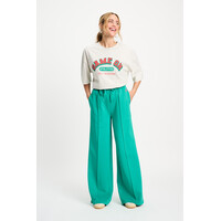 Pom Amsterdam TRACKPANTS - Stripe Wander Green