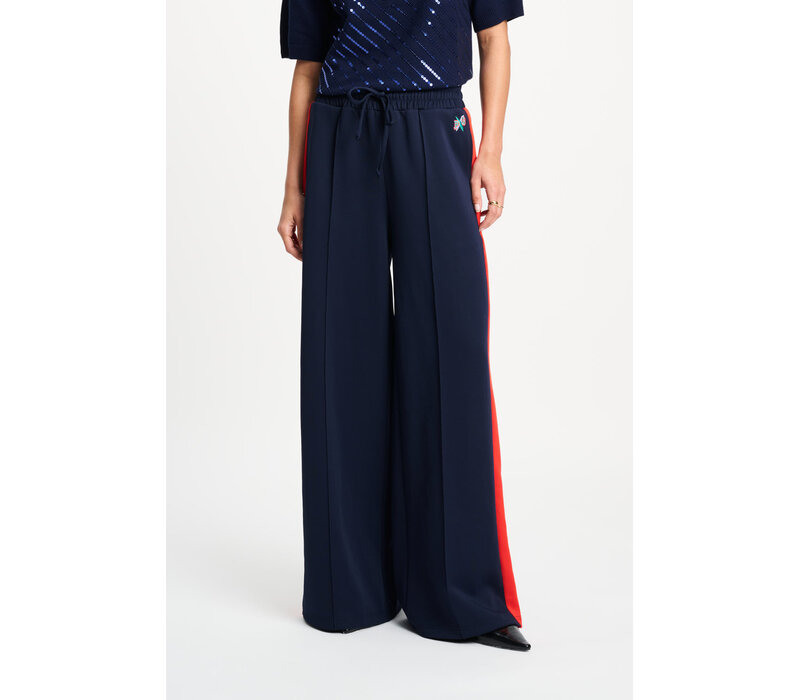 !!!SALE!!! Pom Amsterdam TRACKPANTS - Stripe Night Blue