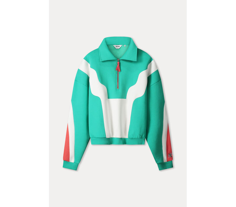 Pom Amsterdam SWEATER - Colourblock Game On