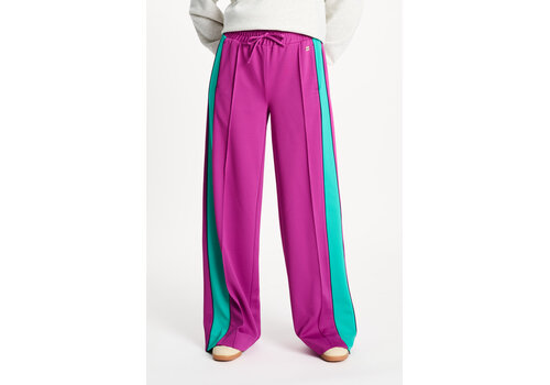 Pom Amsterdam !!!SALE!!! Pom Amsterdam TRACKPANTS - Colourblock Wild Purple