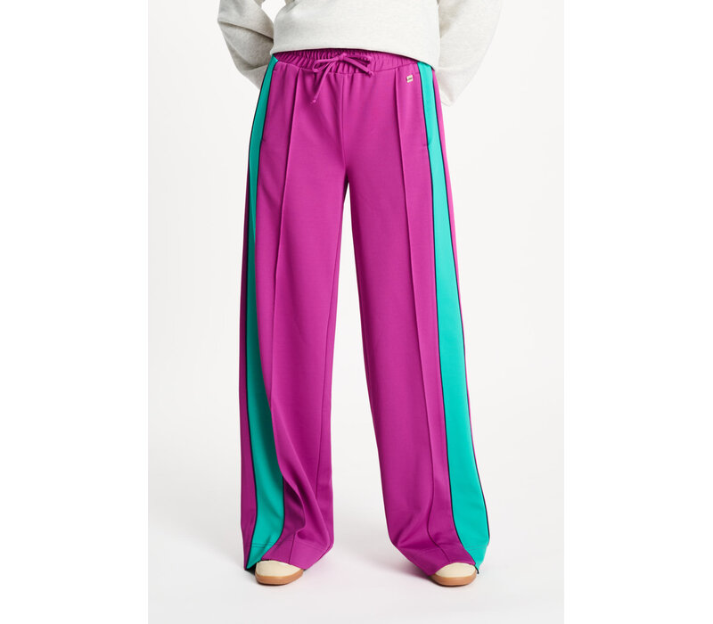 Pom Amsterdam TRACKPANTS - Colourblock Wild Purple