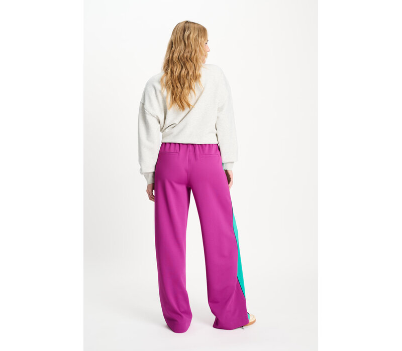 Pom Amsterdam TRACKPANTS - Colourblock Wild Purple