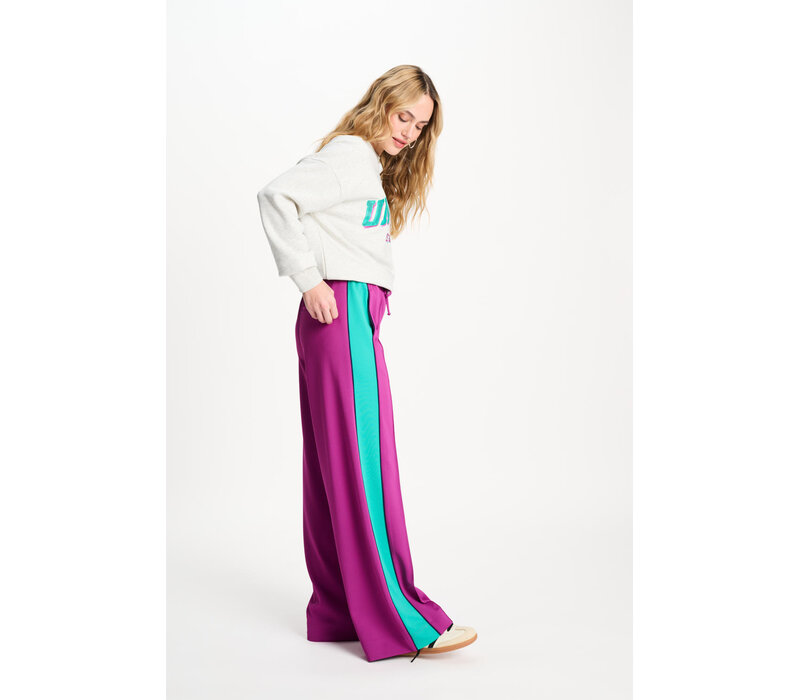 Pom Amsterdam TRACKPANTS - Colourblock Wild Purple