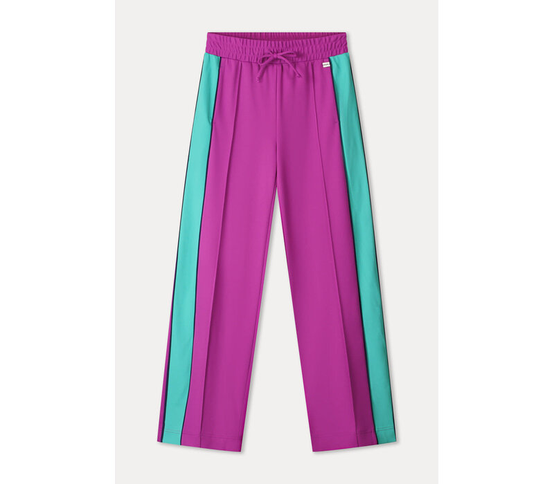 Pom Amsterdam TRACKPANTS - Colourblock Wild Purple