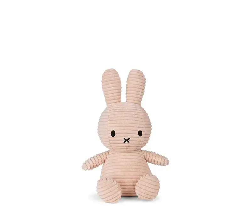 Bon Ton Toys -  Nijntje knuffel (Miffy) ECO Corduroy - Misty Rose - 23cm