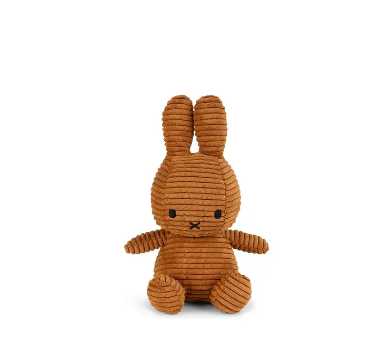 Bon Ton Toys -  Nijntje knuffel (Miffy) ECO Corduroy - Cinnamon- 23cm