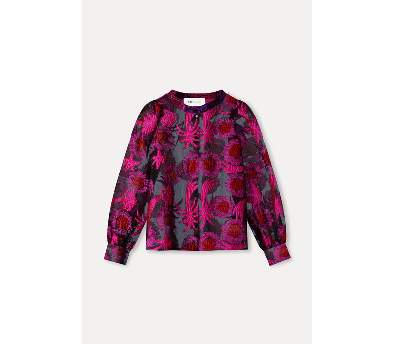 !!!SALE!!! Pom Amsterdam BLOUSE - Splashing Fireworks Organza