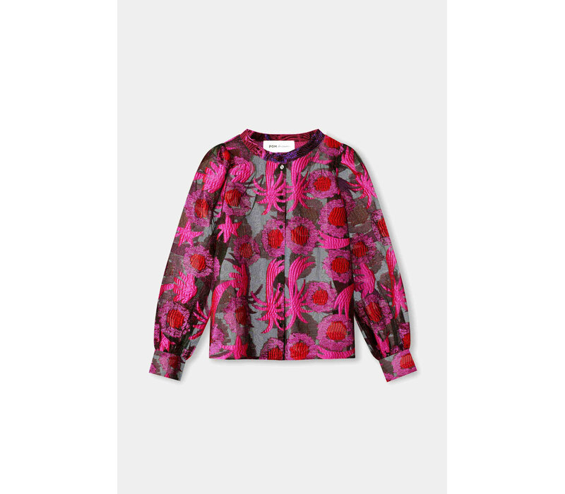 !!!SALE!!! Pom Amsterdam BLOUSE - Splashing Fireworks Organza