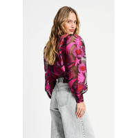 !!!SALE!!! Pom Amsterdam BLOUSE - Splashing Fireworks Organza