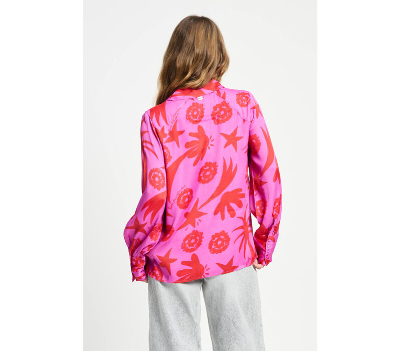 !!!SALE!!! Pom Amsterdam BLOUSE - Splashing Fireworks