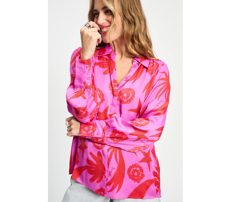 !!!SALE!!! Pom Amsterdam BLOUSE - Splashing Fireworks