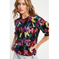 !!!SALE!!! Pom Amsterdam TOP - Splashing Letters