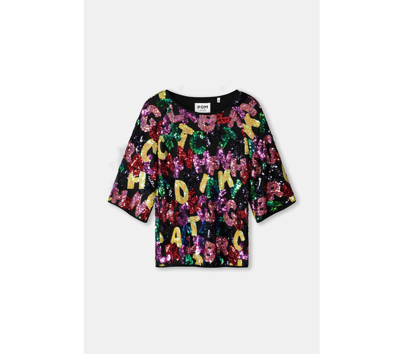 !!!SALE!!! Pom Amsterdam TOP - Splashing Letters
