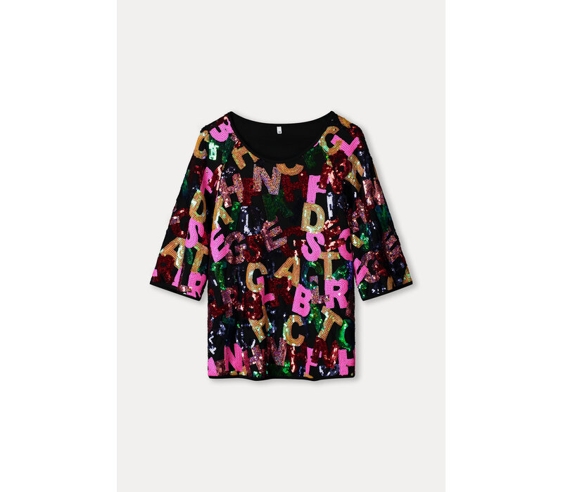 !!!SALE!!! Pom Amsterdam TOP - Splashing Letters